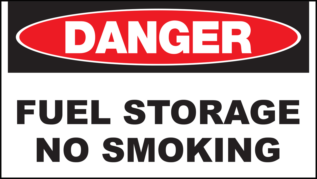 ZING Eco Safety Sign, DANGER Fuel Storage, 7Hx10W, Recycled Plastic