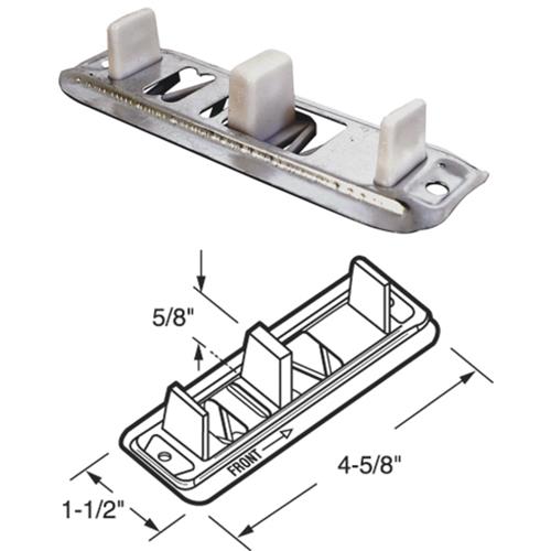 N 6560 Prime-Line Adjustable Steel Base Bypass Door Bottom Guide