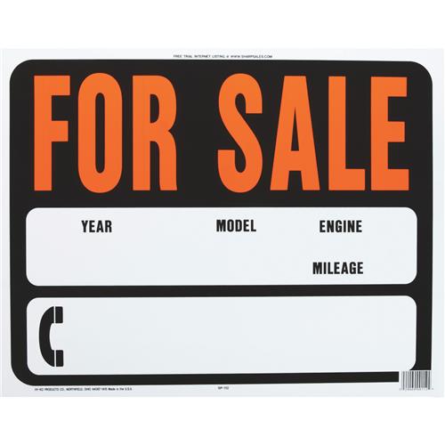 SP-111 Hy-Ko Heavy Duty Fluorescent Sign sign