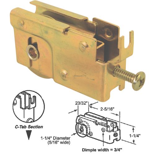 D 1523 Prime-Line Steel Patio Door Roller With Housing Assembly