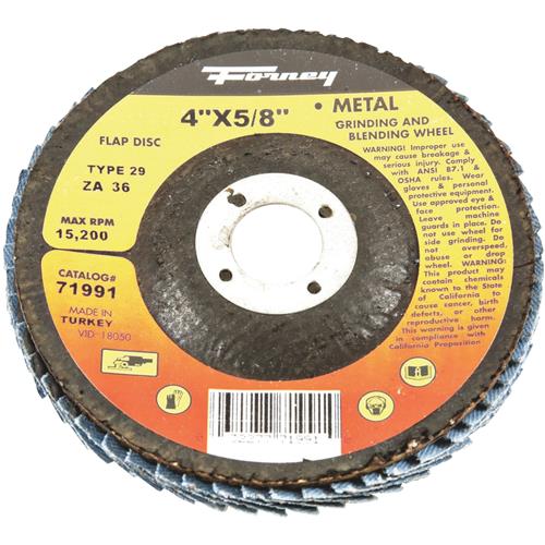 71992 Forney Type 29 Blue Zirconia Angle Grinder Flap Disc