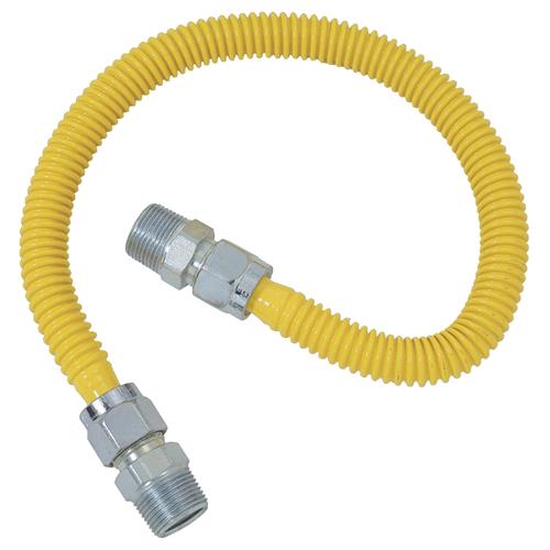 30C-3131-36B Dormont 5/8 In. OD x 1/2 In. ID Coated SS Gas Connector, 1/2 In. MIP x 1/2 In. MIP