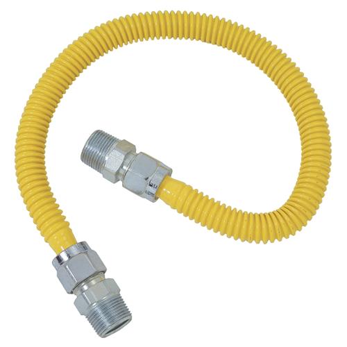 30C-3141-48B Dormont 5/8 In. OD x 1/2 In. ID Coated SS Gas Connector, 1/2 In. MIP x 3/4 In. MIP