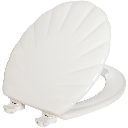 22ECA000 Mayfair Round Designer Sculptured Shell Wood Toilet Seat