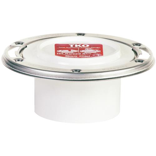 884-PTM Sioux Chief PVC Total Knockout Closet Flange With Stainless Steel Ring