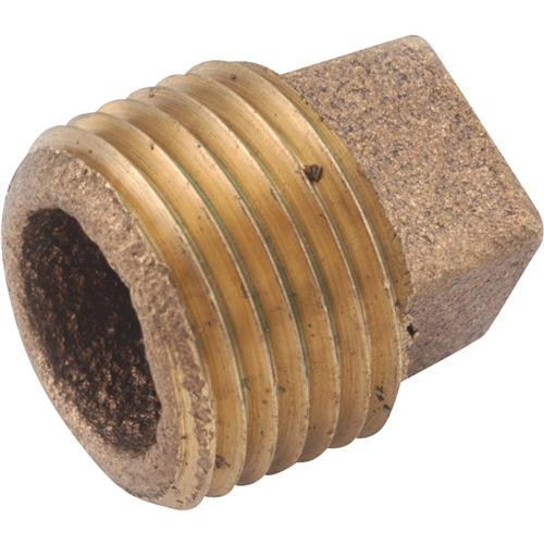 738109-08 Anderson Metals Red Brass Threaded Cored Pipe Brass Plug