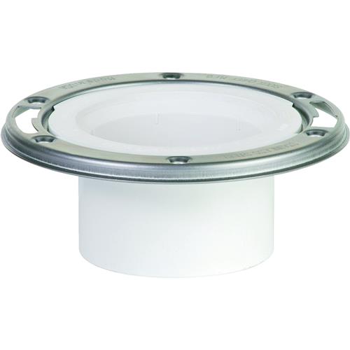 886-4PM Sioux Chief PVC Open Closet Flange With Stainless Steel Ring