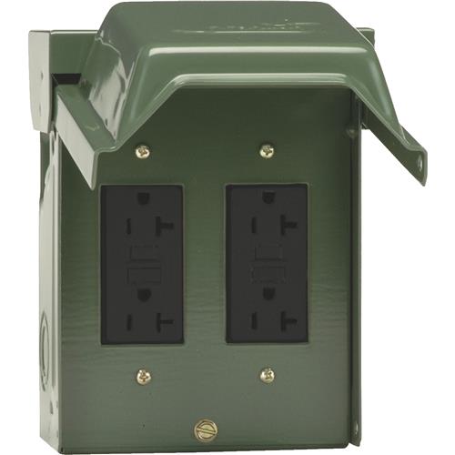 U012010GRP GE Backyard GFCI Outlet With 2 Receptacles