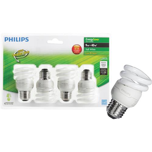 570291 Philips Energy Saver T2 Medium CFL Light Bulb