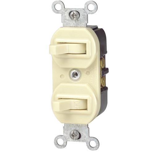 R62-5241-WS Leviton Combination Duplex Switch