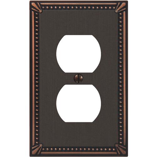 74DDB Amerelle Imperial Bead Cast Metal Outlet Wall Plate