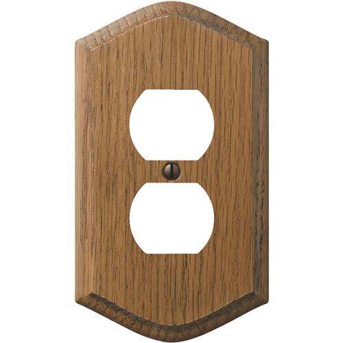 701D Amerelle Country Medium Oak Outlet Wall Plate