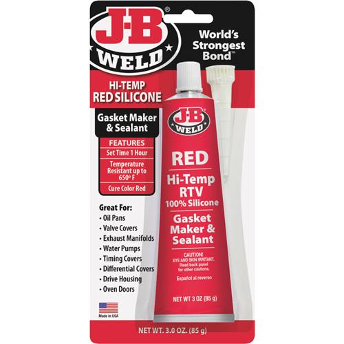 31314 J-B Weld Red Hi-Temp RTV Silicone Gasket & Sealant