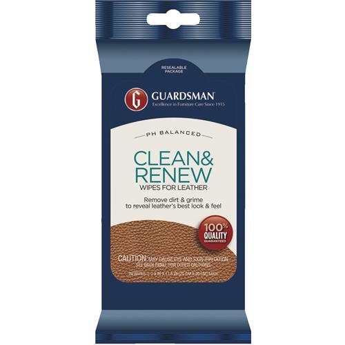 470200 Guardsman Clean & Renew Leather Care Wipes