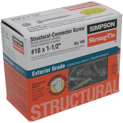 SD9112R500 Simpson Strong-Tie Strong-Drive Hex Head Structure Wood Screw