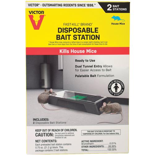 M914 Victor Fast-Kill Disposable Mouse Bait Station