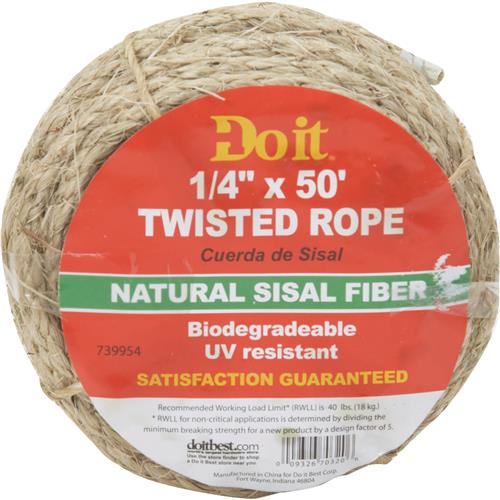 739543 Do it Best Twisted Sisal Packaged Rope