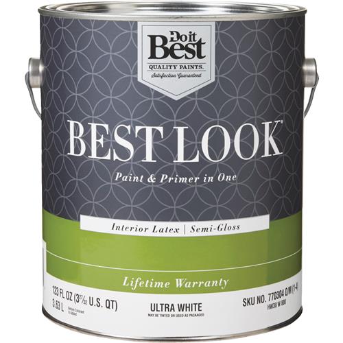 HW38W0726-14 Best Look Latex Paint & Primer In One Semi-Gloss Interior Wall Paint