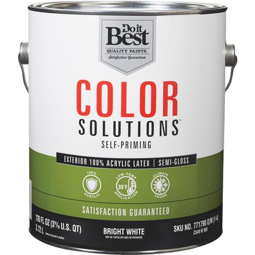 CS49W0701-16 Do it Best Color Solutions 100% Acrylic Latex Self-Priming Semi-Gloss Exterior House Paint