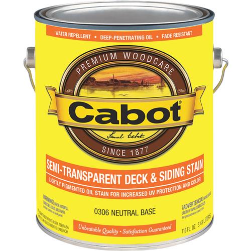 140.0000306.007 Cabot Semi-Transparent Deck & Siding Exterior Stain & Sealer