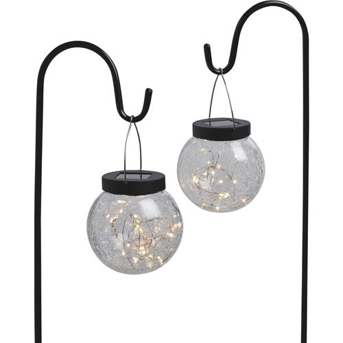 LG-28-2 Outdoor Expressions Hanging Solar Stake Light 2-Pack
