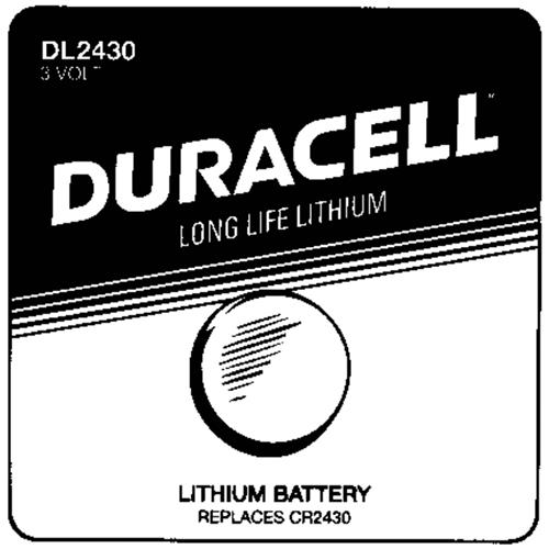 44087 Duracell 2430 Lithium Coin Cell Battery