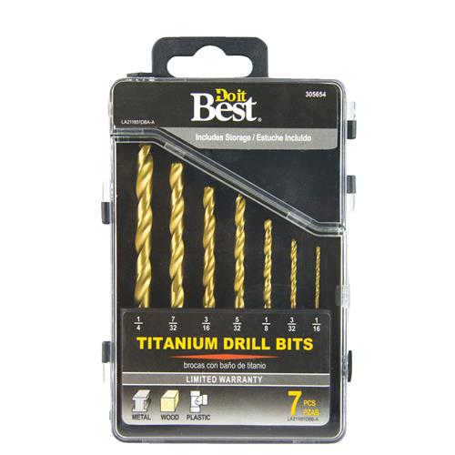 211851DB Do it Best 7-Piece Titanium Drill Bit Set