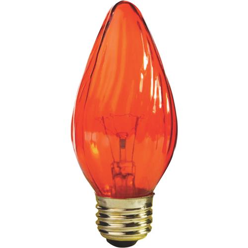 S3366 Satco 25W Amber F15 Incandescent Decorative Light Bulb