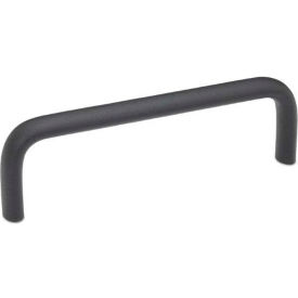 Picture of a black drawer pull.