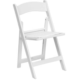 White folding chair image.