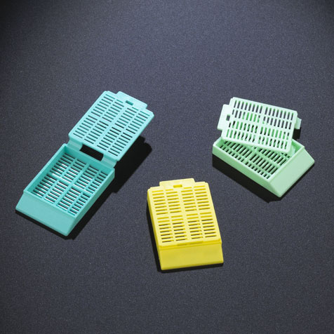 Globe Scientific Cassette, Tissue Embedding with Attached Lid, 30? Writing Area, WHITE, 500/Dispenser Box, 2 Boxes/Unit Image