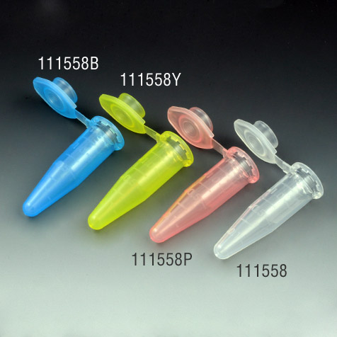 Globe Scientific Microcentrifuge Tube, 1.5mL, PP, Attached Snap Cap, Graduated, Yellow Image