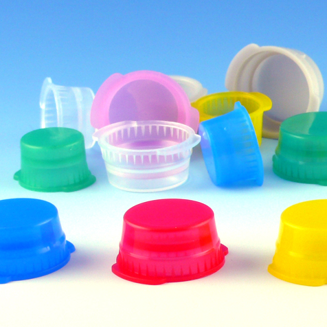 Globe Scientific ** SPECIAL ORDER ITEM ** Cap, Snap, 10mm, PE, for Vacuum and Test Tubes, Red Image