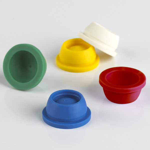 Globe Scientific Cap, Plug, 16mm, Santoprene, for Vacuum and Test Tubes, GREEN, 1000/Pack Image