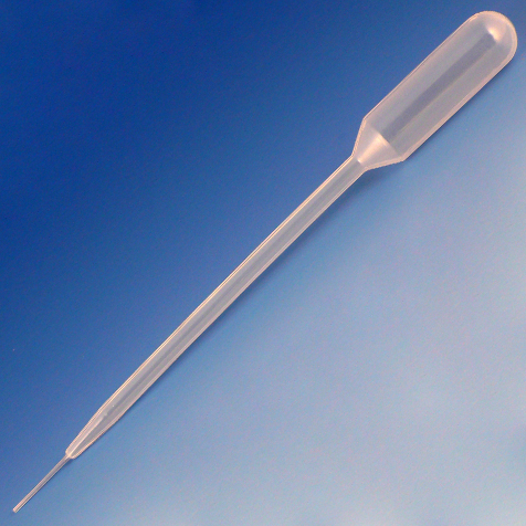 Globe Scientific Transfer Pipet, 5.8mL, Fine Tip, 157mm, STERILE, Individually Wrapped, 100/Bag, 4 Bags/Unit Image