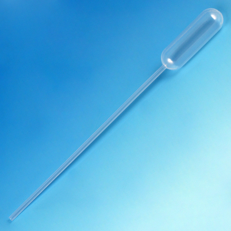 Globe Scientific Transfer Pipet, 4.5mL, Narrow Stem, Long, 155mm, STERILE, 20/Pack, 25 Packs/Unit Image