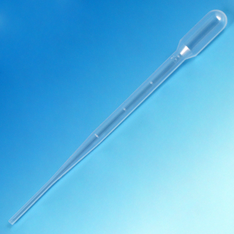Globe Scientific Transfer Pipet, 5.0mL, Blood Bank, Graduated to 2mL, 155mm, STERILE, Individually Wrapped, 100/Bag, 5 Bags/Unit Image