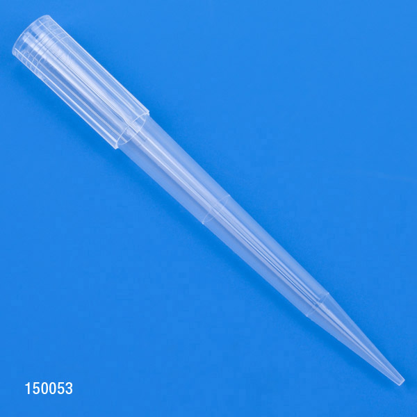 Globe Scientific Pipette Tip, 100 - 1250uL, Certified, Universal, Low Retention, Graduated, 84mm, Extended Length, Natural, STERILE, 96/Rack, 6 Racks/Box Image