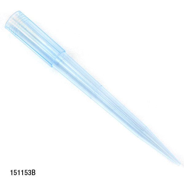 Globe Scientific Pipette Tip, 100 - 1250uL, Certified, Universal, Graduated, Blue, 84mm, Extended Length, 96 Tips/Refill Plate, 5 Refill Plates/Box Image