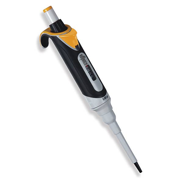 Globe Scientific ** SEE NEW & IMPROVED # 3351-50 ** Pipette, Diamond Advance, Fully Autoclavable, Adjustable Volume, 5 - 50uL, Yellow Image