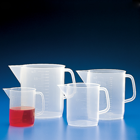 Globe Scientific Beaker with Handle, PP, Molded Graduations, 500mL Image