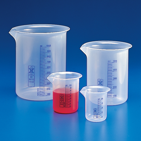 Globe Scientific Beaker, PP, Printed Graduations, 25mL Image