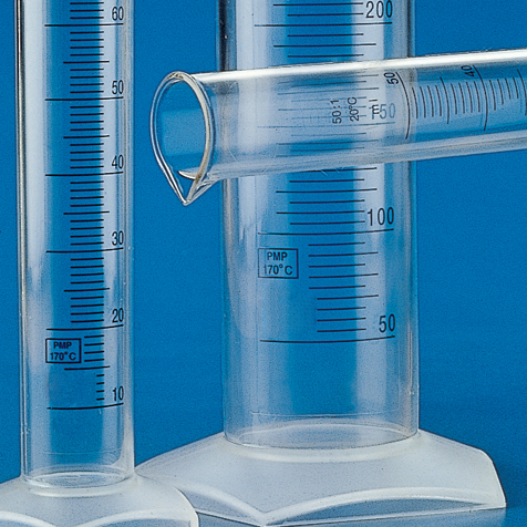 Globe Scientific Graduated Cylinder, PMP (TPX), Printed Graduations, 250mL Image