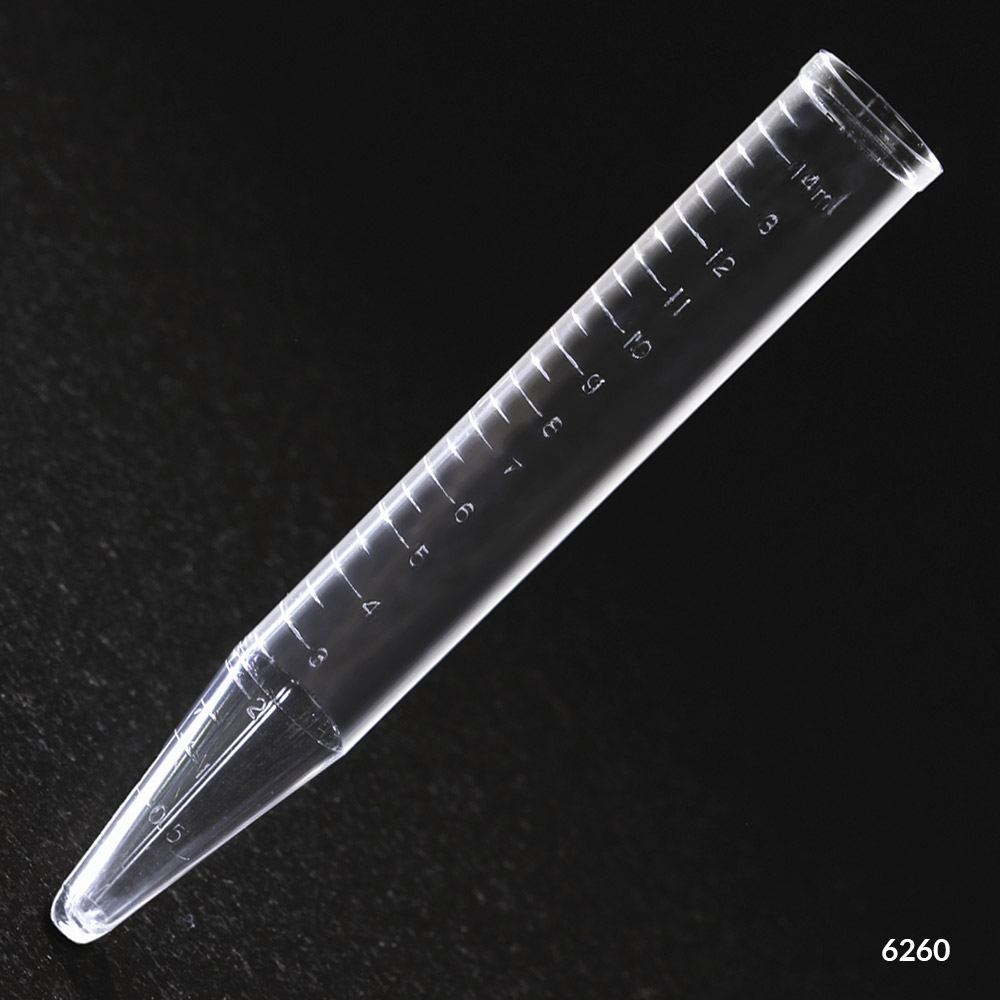 Globe Scientific Centrifuge Tube, 15mL, PS, Molded Graduations, 250/Bag, 4 Bags/Unit Image