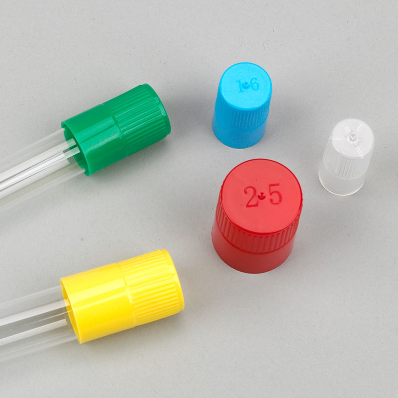 Globe Scientific Diamond Culture Tube Cap for 16mm Glass Culture Tubes, PP, Yellow, 100/Bag Image