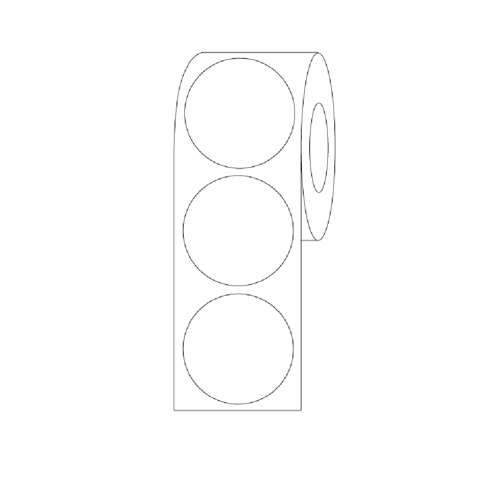 Globe Scientific Label Rolls, Cryo, 25mm Dots, for 50mL Tubes, White Image