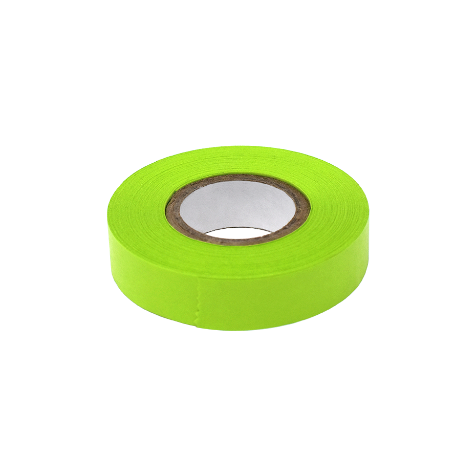 Globe Scientific Labeling Tape, 1/2" x 500" per Roll, 6 Rolls/Box, Chartreuse Image