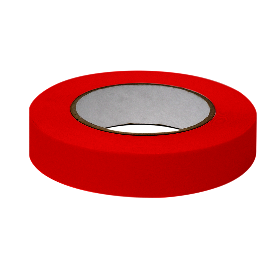 Globe Scientific Labeling Tape, 1" x 60yd per Roll, 3 Rolls/Case, Red  Image
