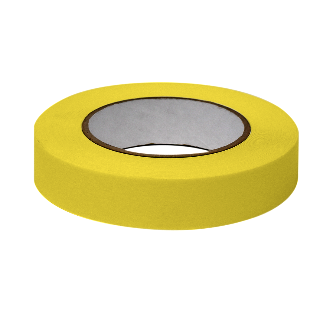 Globe Scientific Labeling Tape, 1" x 60yd per Roll, 3 Rolls/Case, Yellow  Image