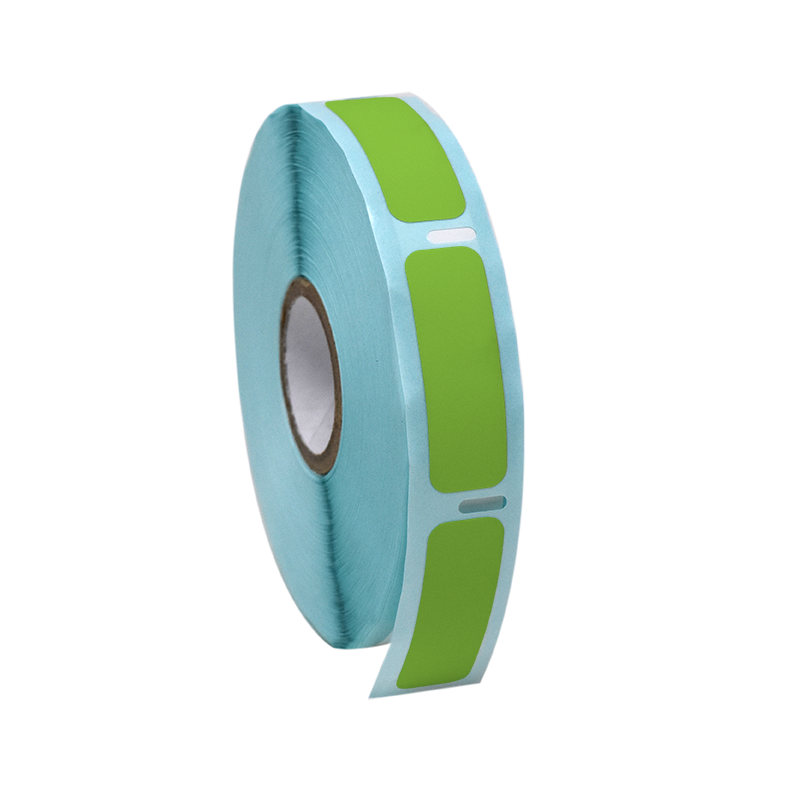 Globe Scientific Label Roll, Cryo, Direct Thermal, 38x13mm, for Cryogenic Vials, Green Image